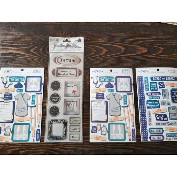 Stickers Lot - Stamping Station SEALED Nurse Doctor Medical ER Retired #14 - Picture 1 of 9